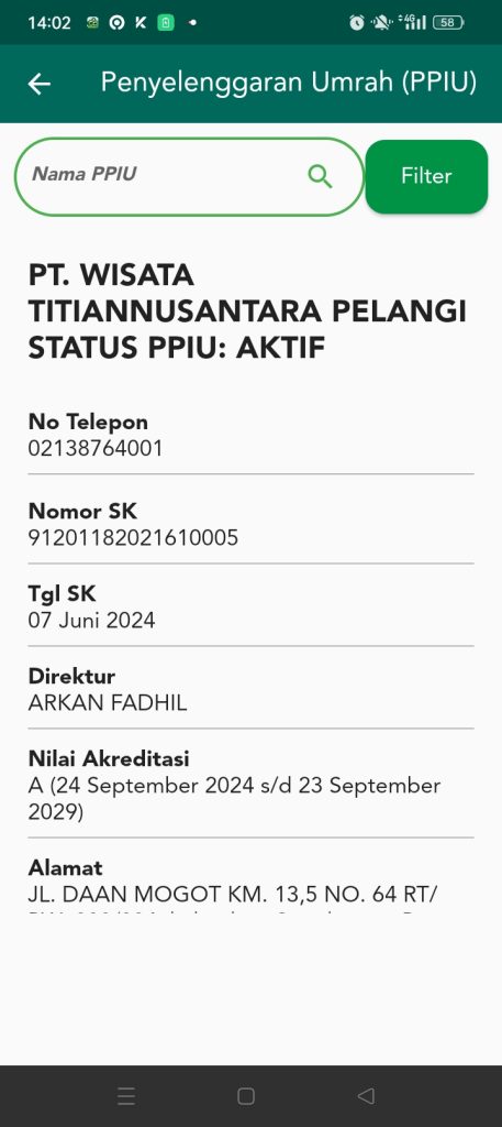 Cek PPIU Resmi Al Malik Travel